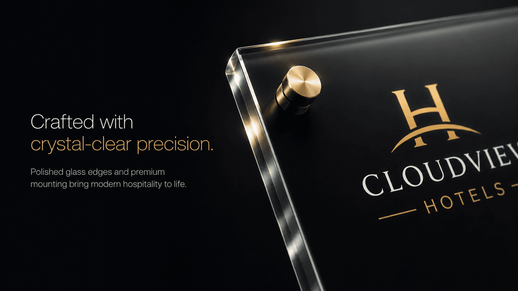 Crystal glass precision close-up