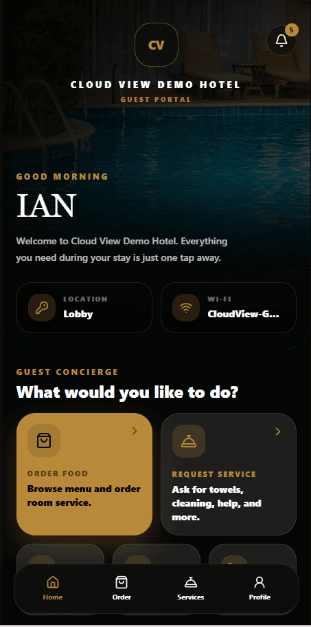 Personalized stay.